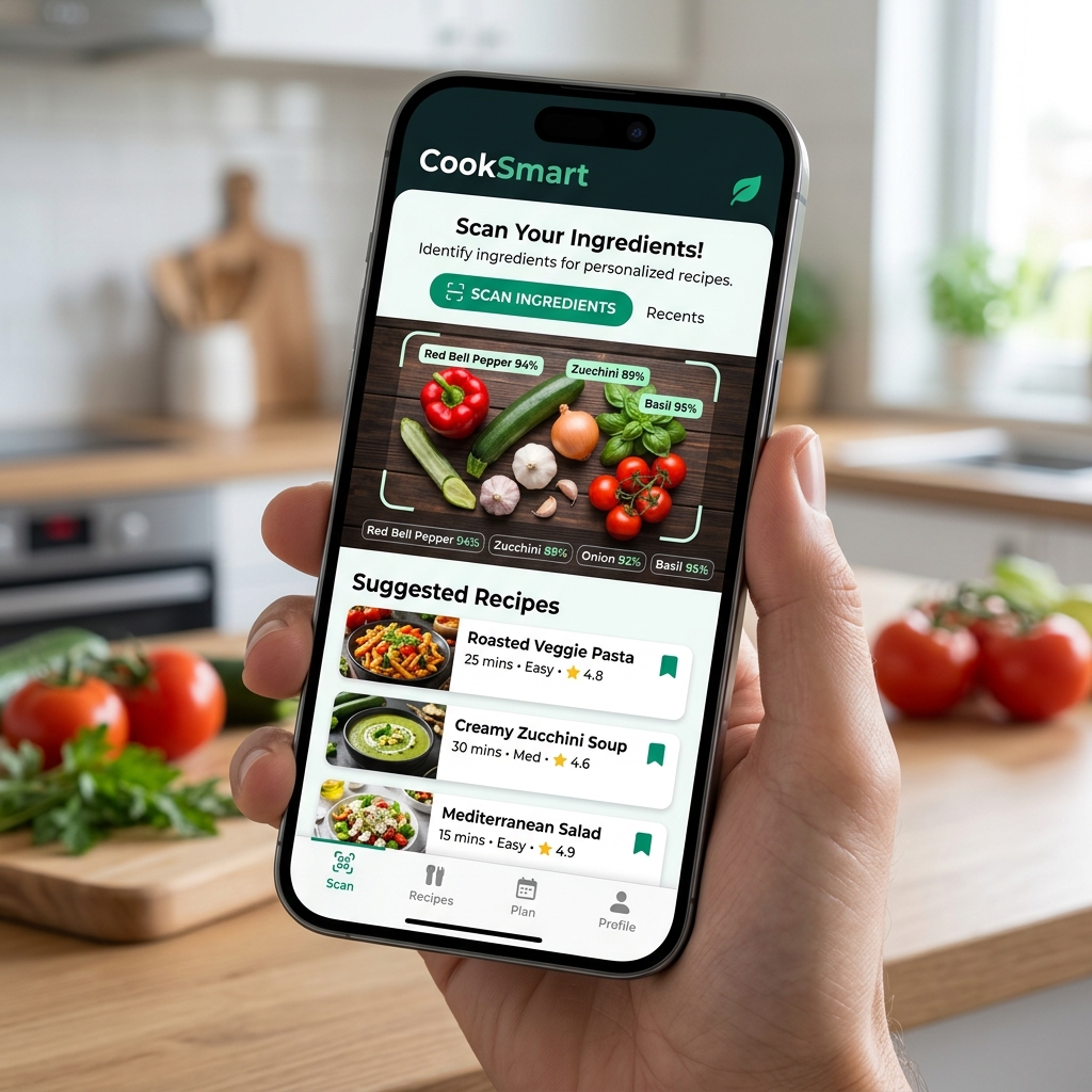 CookSmart app showing recipe suggestions